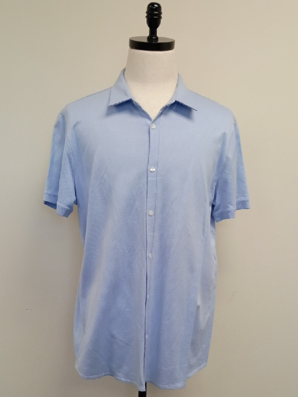 Calvin Klein Light Blue Short Sleeve Button Up Shirt Men’s XL
